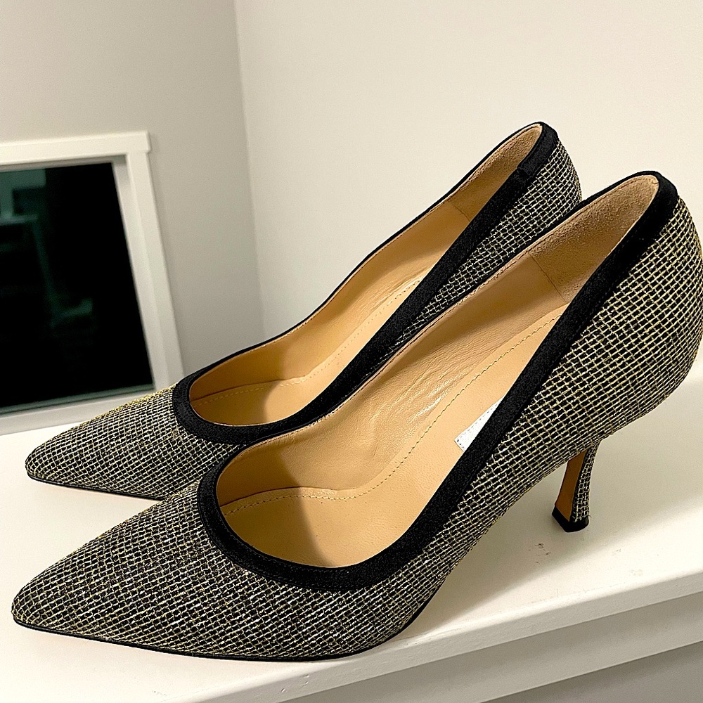 Henri Lepore Dezert Printed Pumps (Gold)